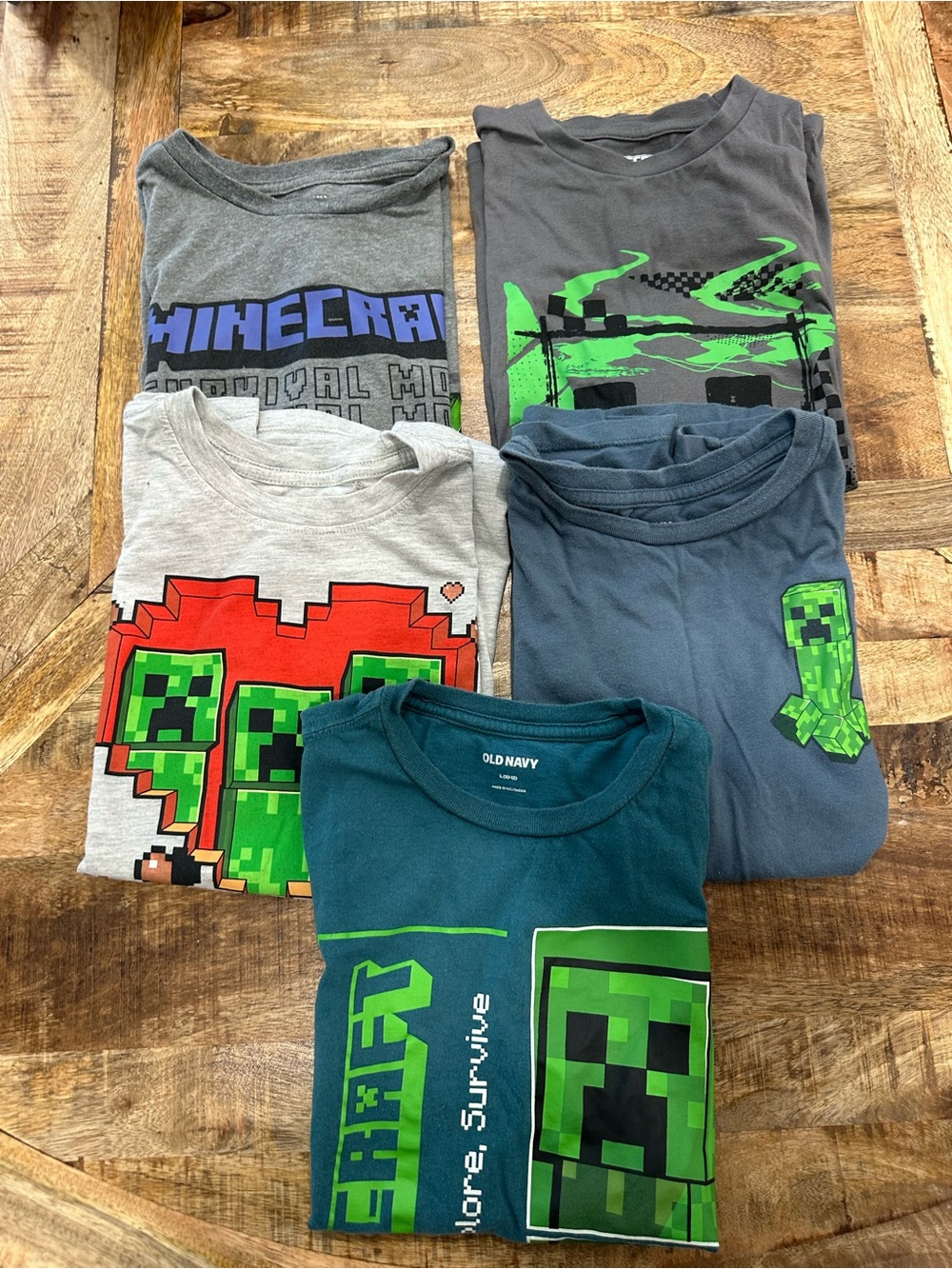 Old Navy Boys' Minecraft Graphic Tee Bundle